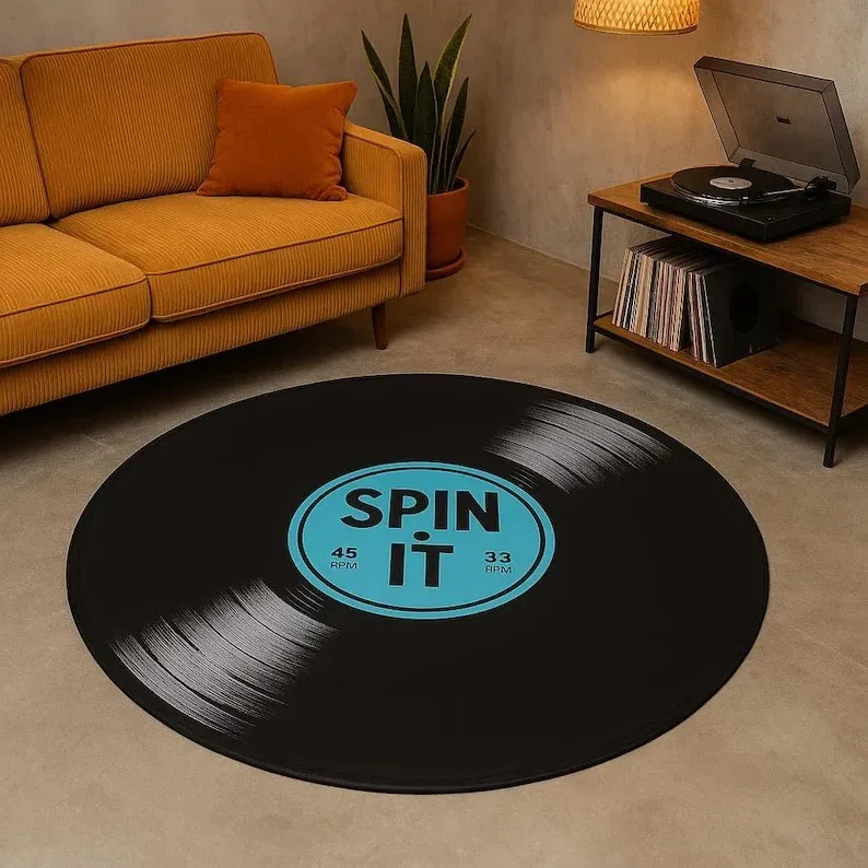 1 tapis rétro à motifs de disq - Audio Music Visualizer avis et prix